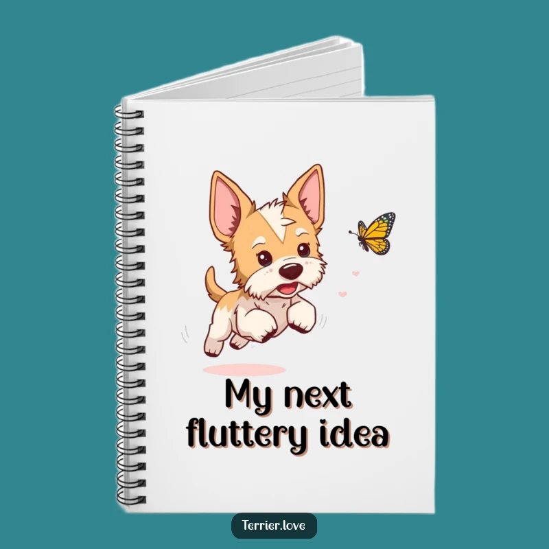 Funny Playful Terrier Notebook: Capture Joyful Thoughts, Great Gift