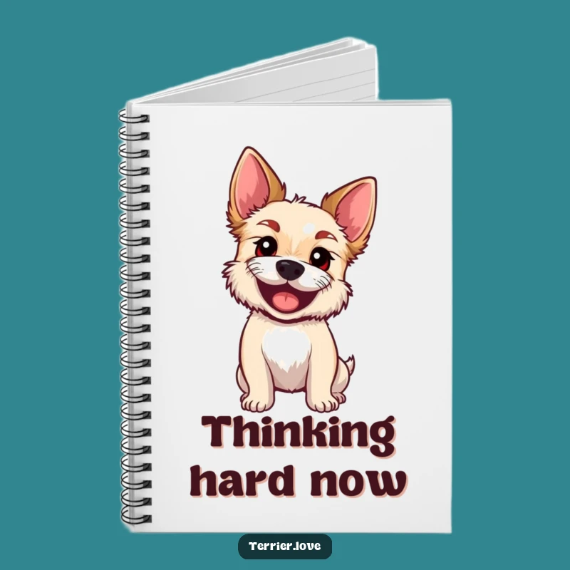 Funny 'Pondering Pup' Terrier Notebook - Hilarious Journal Gift!