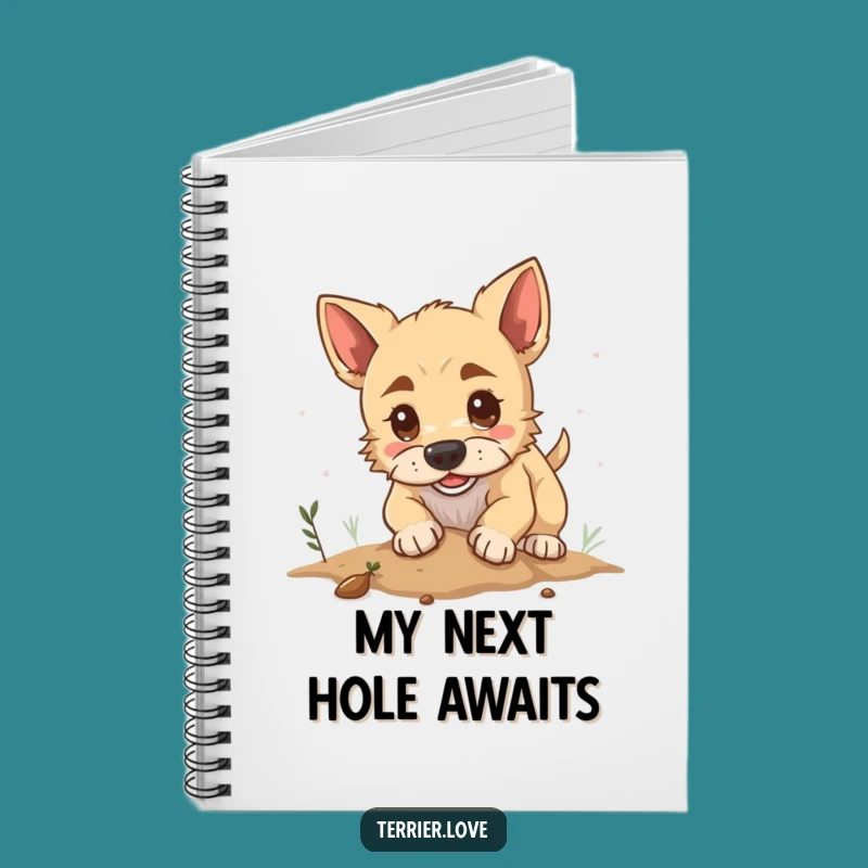 Funny Terrier Digging Notebook: Jot Down Ideas with Canine Determination
