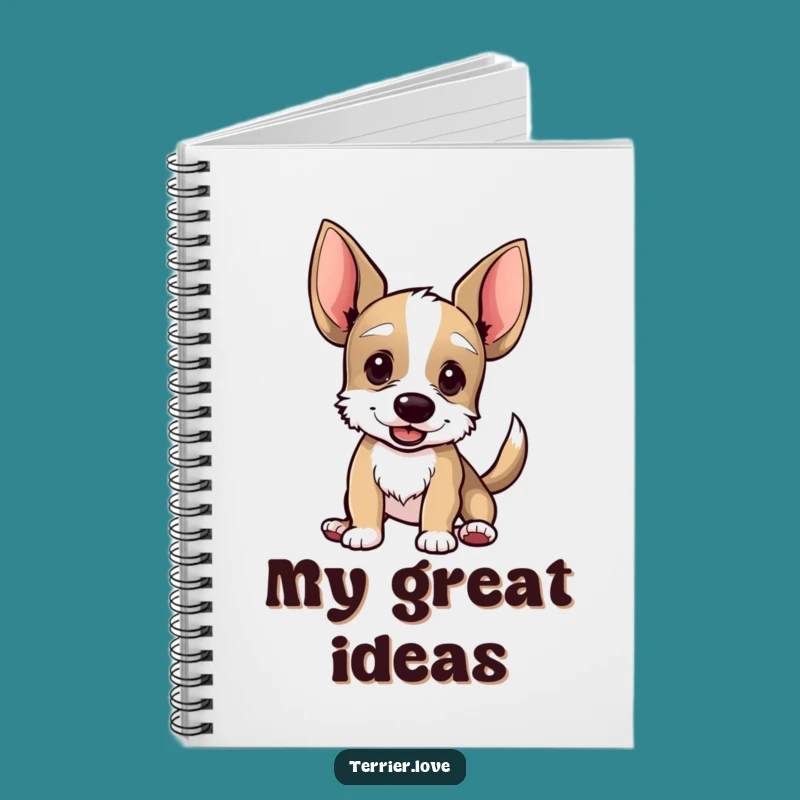Funny Terrier Ears Notebook: Jot Down Ideas with Enthusiastic Flair