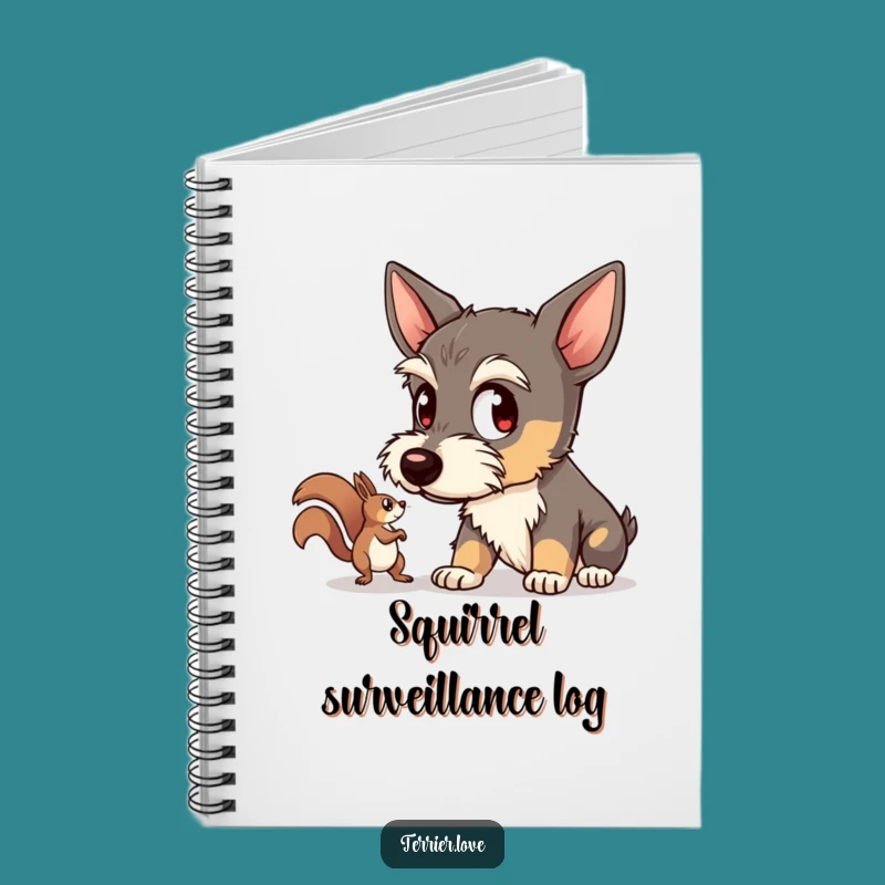 Funny Terrier Notebook - Focused Squirrel Watcher Journal