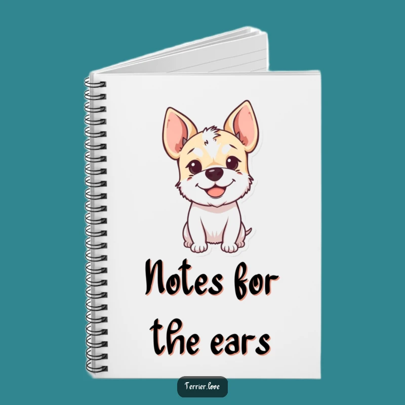 Funny Terrier Notebook: Jot Down Smiles with Perky Ears Dog, Cute Funny Gift