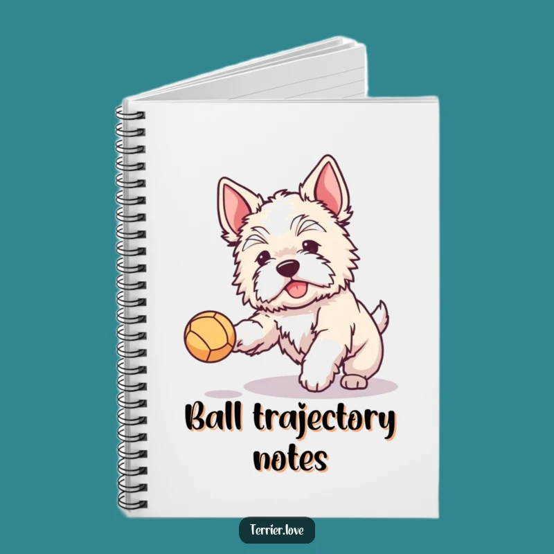 Funny Terrier Notebook: Perked Ears Ball Catcher Journal, Gift