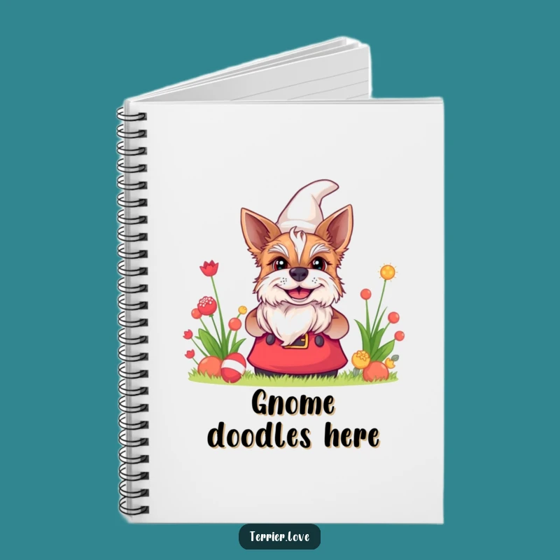Funny Terrier Gnome Grin Notebook - Journal Your Playful Secrets