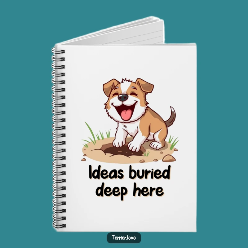 Funny Digging Terrier Notebook - Focused Dog Journal, Hobbyist Gift