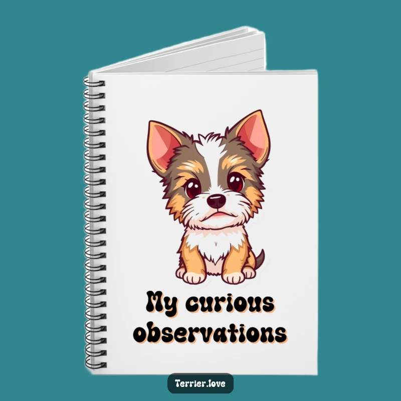 Funny Terrier Curious Head Cocked Notebook: Alert Ears Journal