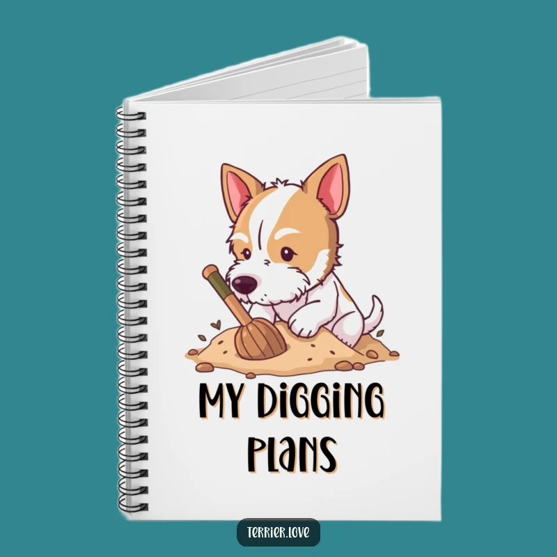 Funny 'Dig Deep' Terrier Notebook - Hilarious Journal Gift!