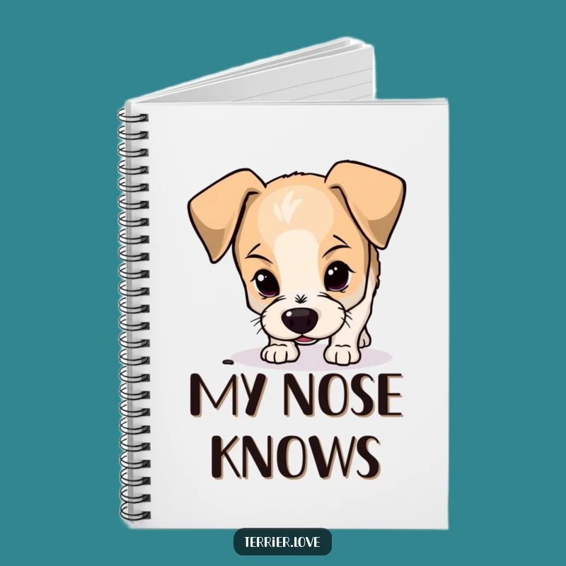 Funny Terrier Notebook: Curious Sniffer, Floppy Ears, Journal Gift for Dog Lovers