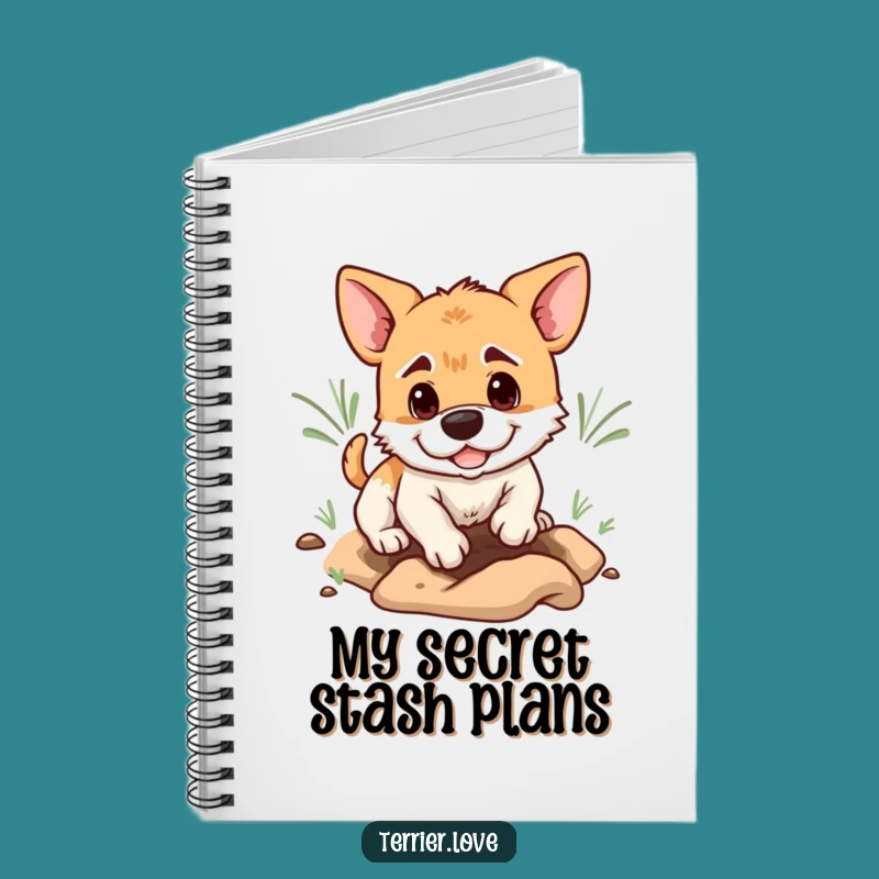 Funny Playful Terrier Digging Notebook: Document Your Projects