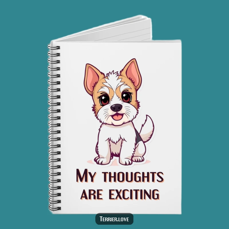Funny Terrier Notebook - Alert Dog's Ideas Journal Gift