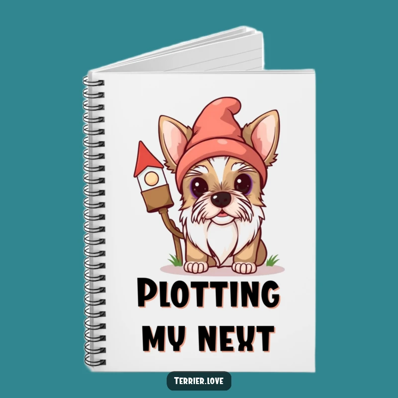 Funny Terrier Gnome Notebook - Hilarious Dog Journal for Notes