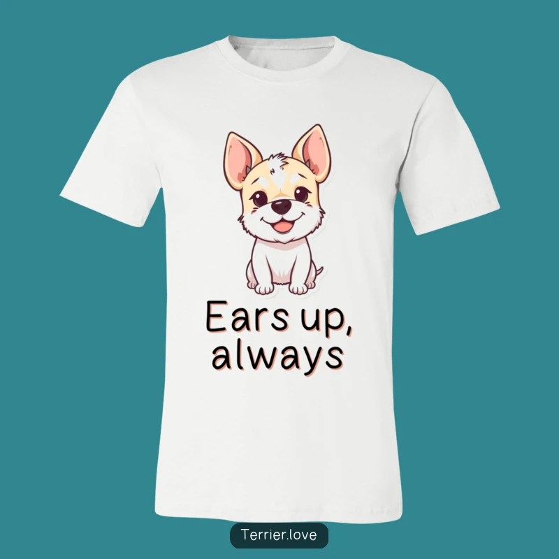 Funny Terrier T-Shirt: Happy Dog with Floppy Ears, Perfect Funny Gift Tee