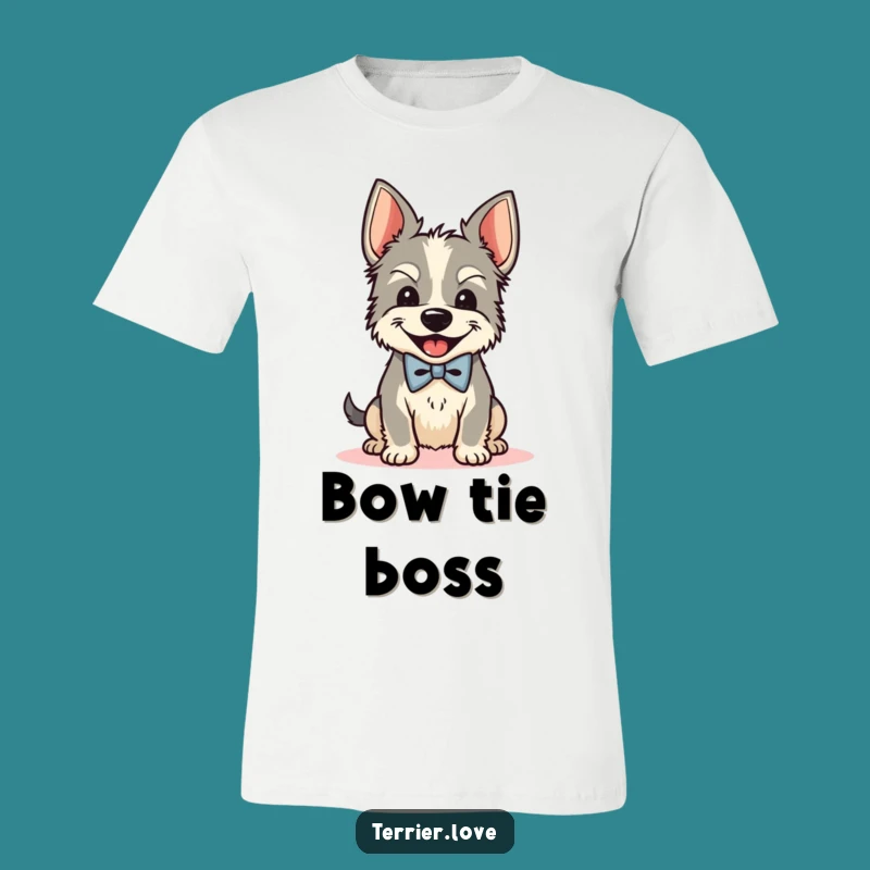 Funny Bow Tie Terrier Tee - Hilarious Dapper Dog Shirt for Fun Events