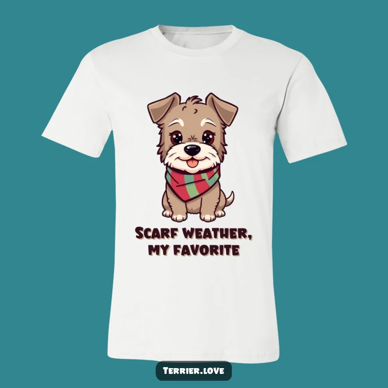 Funny Happy Terrier T-Shirt: Joyful Dog Wearable Art, Great Gift