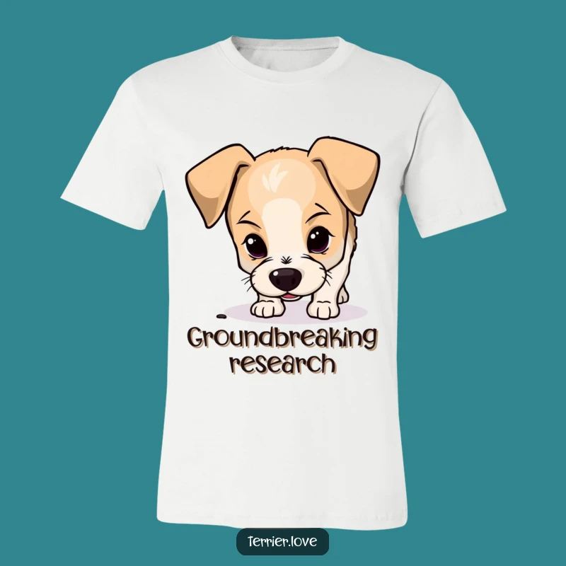 Funny Terrier T-Shirt: Curious Sniffer, Floppy Ears, Gift for Dog Explorers