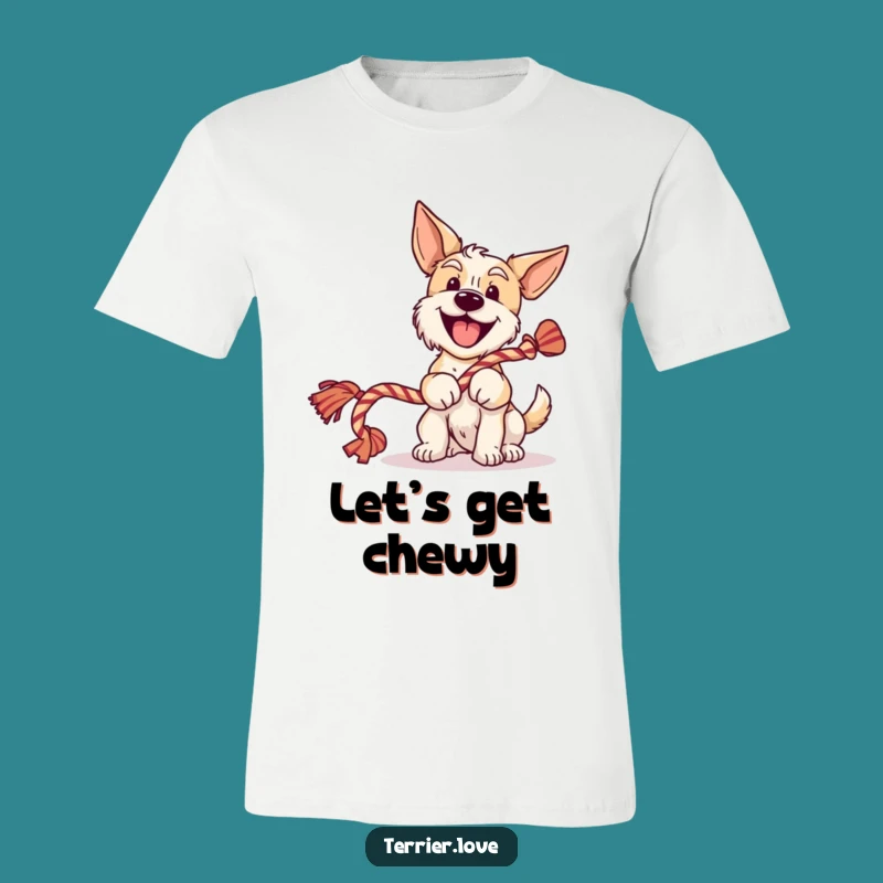 Funny Cheerful Terrier Wagging Tail T-Shirt: Happy Pup Tee