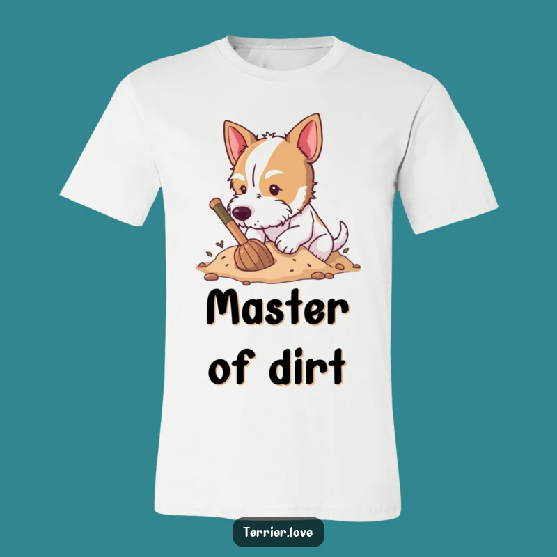 Funny 'Master Digger' Terrier T-Shirt - Hilarious Dog Activity Gift!