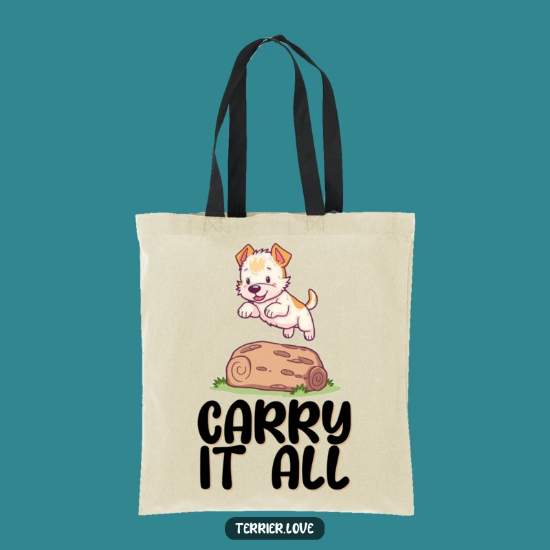 Funny Terrier Playful Tote Bag - Hilarious Dog Accessory for Errands
