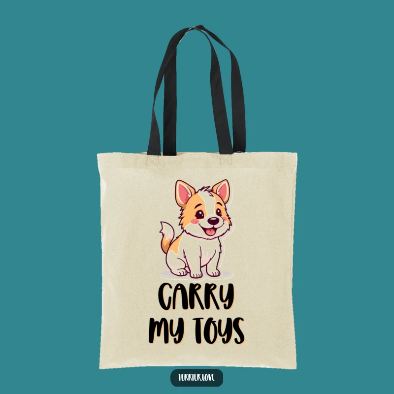 Funny Happy Terrier Tote Bag: Game Day Pup Carrier, a Practical Funny Gift