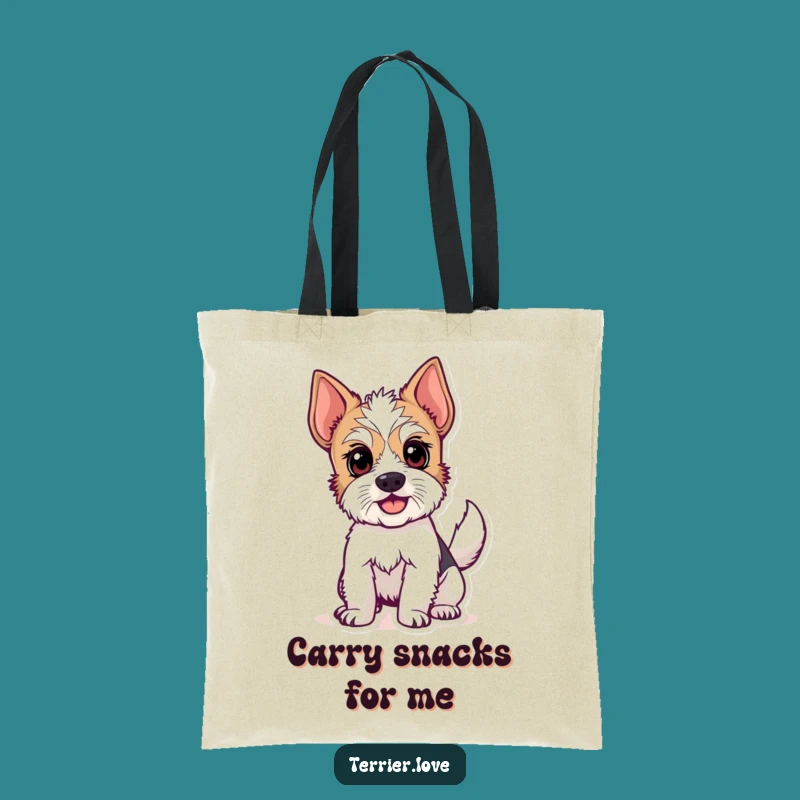 Funny Terrier Tote Bag - Alert Dog Lover's Stylish Carry-All