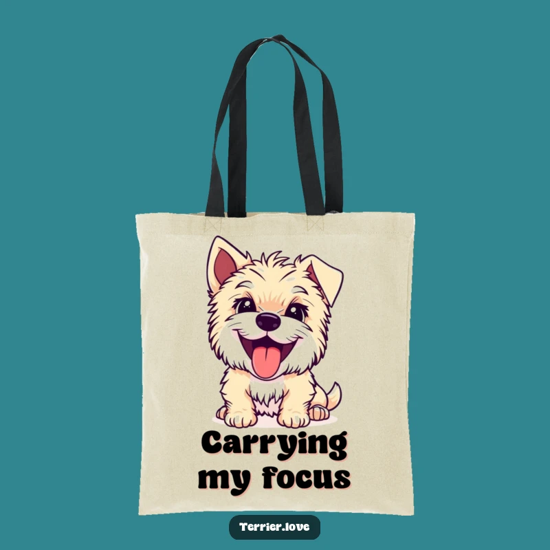 Funny Joyful Terrier Tote Bag: Focused Pup Carrier, a Practical Funny Gift