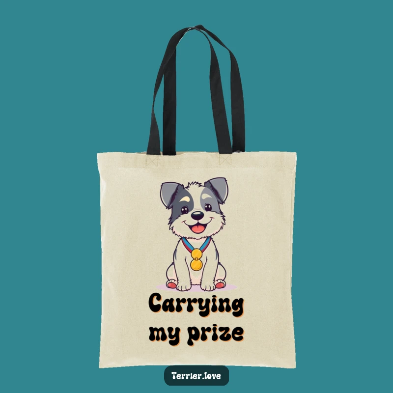 Funny Award Terrier Tote Bag - Spacious & Hilarious Dog Accessory!