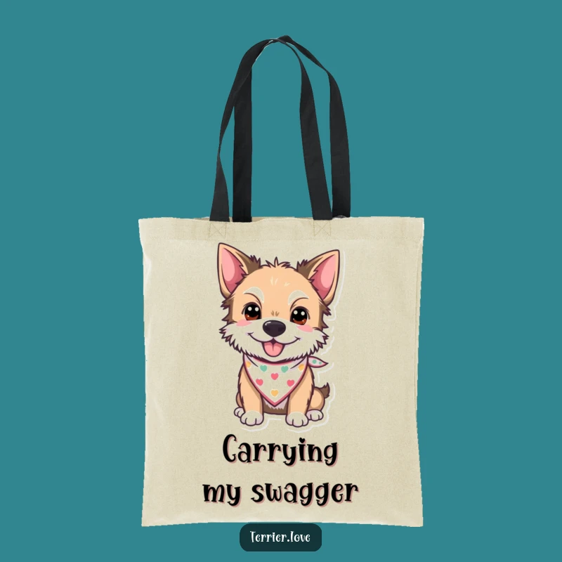Funny Bandana Terrier Tote Bag - Chic & Hilarious Dog Accessory!