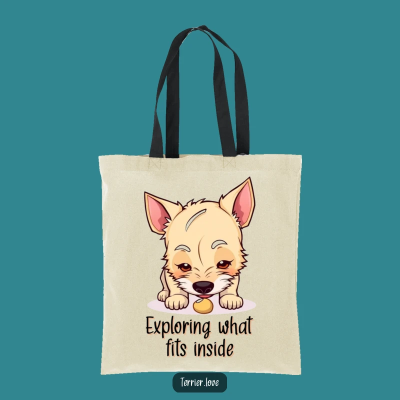 Funny Curious Terrier Tote Bag: Discovery Companion, Perfect Gift