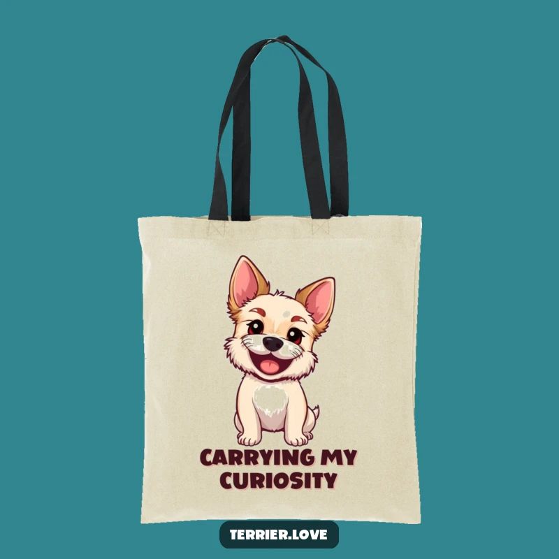 Funny Curious Terrier Tote Bag - Spacious & Hilarious Dog Accessory!
