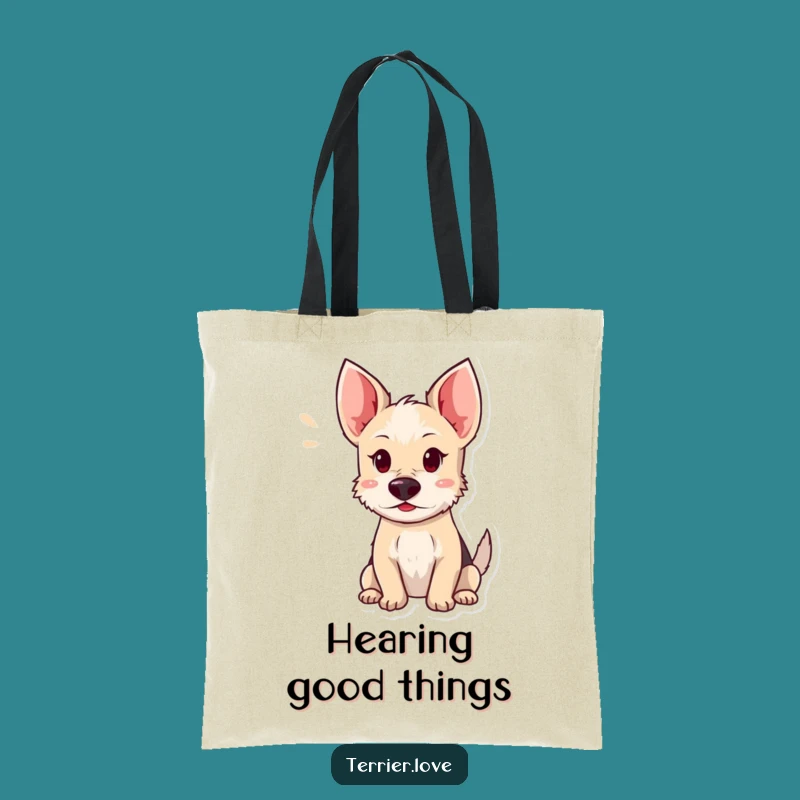 Funny Terrier Tote Bag: Carry Your Listening Ears with Style