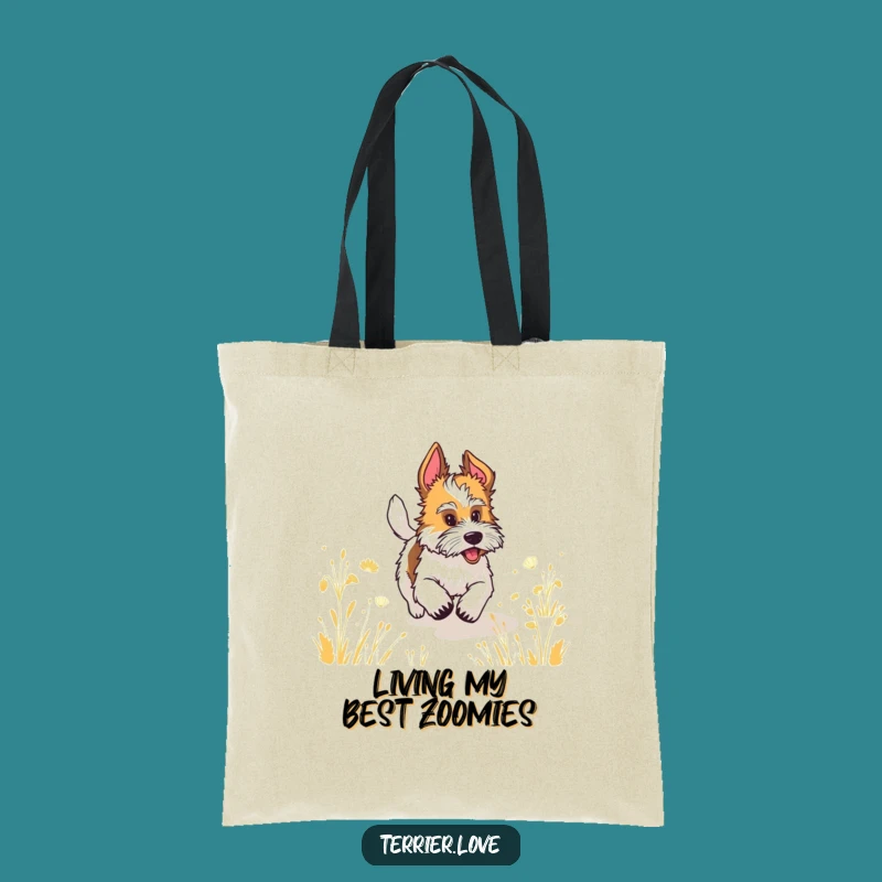 Funny Wagging Tail Terrier Tote Bag - Stylish and Hilarious Accessory